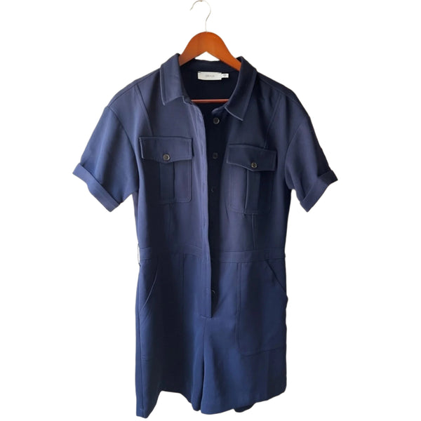 Anthropologie Women's Greylin Delton Utility Romper – Blue, Size Medium