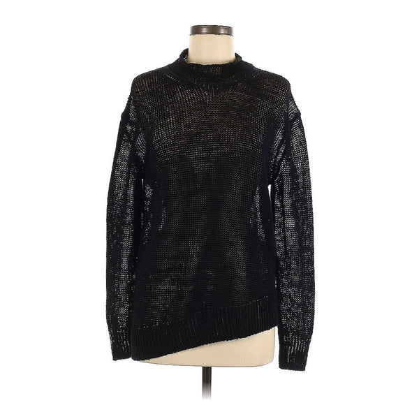 Ralph Lauren Purple Label Women's Black Linen Asymmetrical Sweater – Size Medium, NWT ($692 Retail)