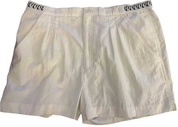 Vintage Nike Challenge Court Women's John McEnroe Andre Agassi Tennis Shorts, 36 Waist, White