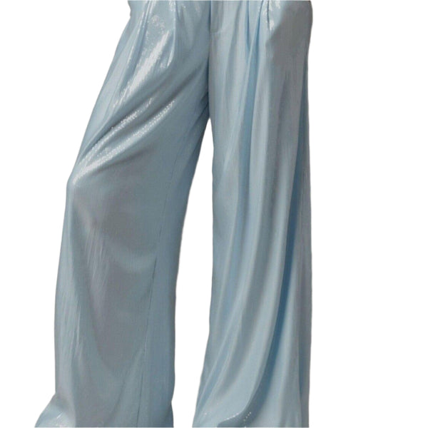 MAEVE by Anthropologie Women's The Avery Wide-Leg Trousers Baby Blue Sequins Size 4 NWT