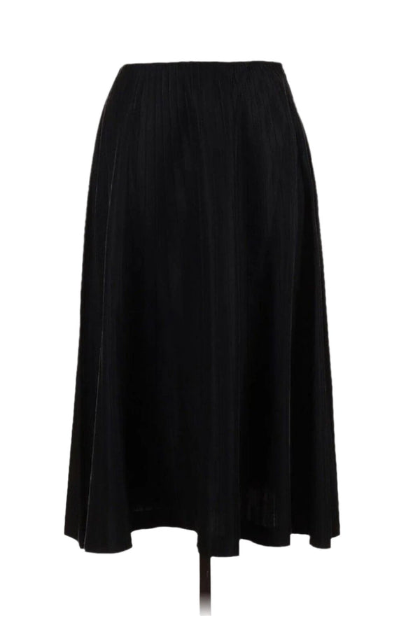 Ralph Lauren Black Label Women's Silk Satin Midi Pleated High Waist Skirt Size 6