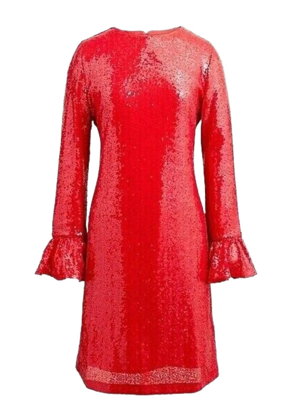 J. Crew Women's Collection Winter Garden Sequin Dress, Holiday Red, Size 12